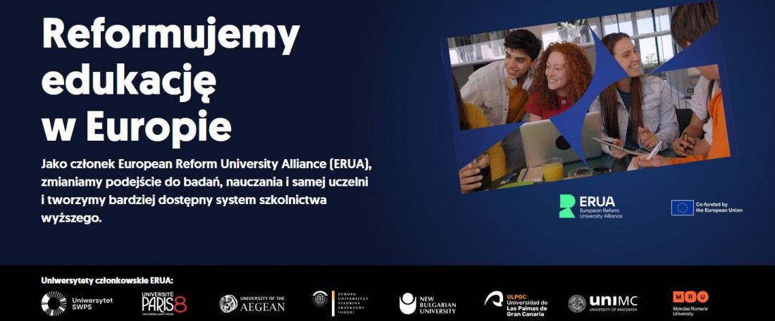 Uniwersytet SWPS członkiem European Reform University Alliance (ERUA)